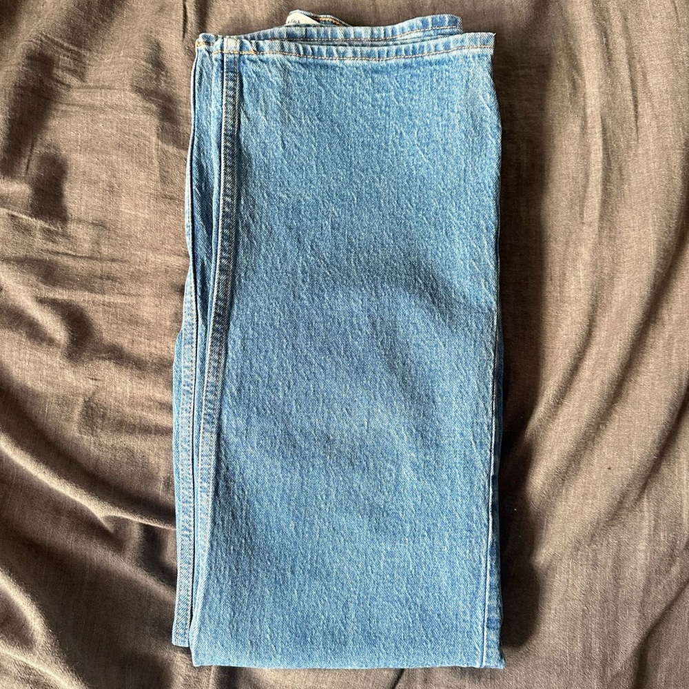 Classic Blue Denim Low Rise Baggy Jeans - Picture 3 of 4